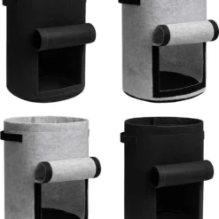 Merkloos Kweekzakken - 4 Stuks - Hangsysteem - Kweekzakken Voor Groente En Kruiden - Plantenzak - Moestuinzak -Aanbiedingen Bloeiruimte Winkel 1006x1200