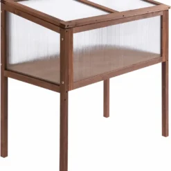 Outsunny Verhoogd Frame Van Hout Koude Kas Kruidenbed Voor Tuin Balkon Bruin Hout Pc-plaat 845-472 -Aanbiedingen Bloeiruimte Winkel 1024x1200