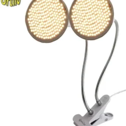 Ortho® - WW 200 LED Warm Wit Groeilamp - Bloeilamp - Kweeklamp - Grow Light - Groei Lamp (met 2 Upgraded 200 LED Warm Wit Lampen) - 2 Flexibele Lamphouders - Spotje Met Klem - 2x