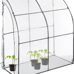 Relaxdays Kweekkas - Begaanbaar - Plantenkas - Pvc-folie - Hoog - Serre - Transparant