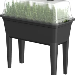 WDMT™ Extra Grote Kweekbak 50L | 76 X 37 X 60 Cm | Kweektafel | Mini Tuin | Verhoogde Kweekbak | Kweektuin | Kweekbak | Zwart