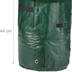 Relaxdays Kweekzak Aardappelen - Set Van 3 - Plantzak - 38 L - Handgrepen - Donkergroen -Aanbiedingen Bloeiruimte Winkel 1072x1200