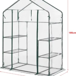 Tuinkas Hoorn Met 4 Planken 140x73x195 Cm Transparant -Aanbiedingen Bloeiruimte Winkel 1083x1200