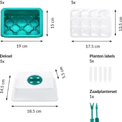 5 Pack LeafImpact Kweekbak - Complete Kweekset - Kweektafel - Verstelbare Ventilatie - Kweekbakken Moestuin -Aanbiedingen Bloeiruimte Winkel 1122x1200 2