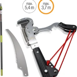 Iceberk Snoeischaar + Snoeizaag (1,45 - 3,70 M) - Telescopische Snoeischaar Voor Het Snoeien Van Bomen En Dichte Struiken Zonder Ladder