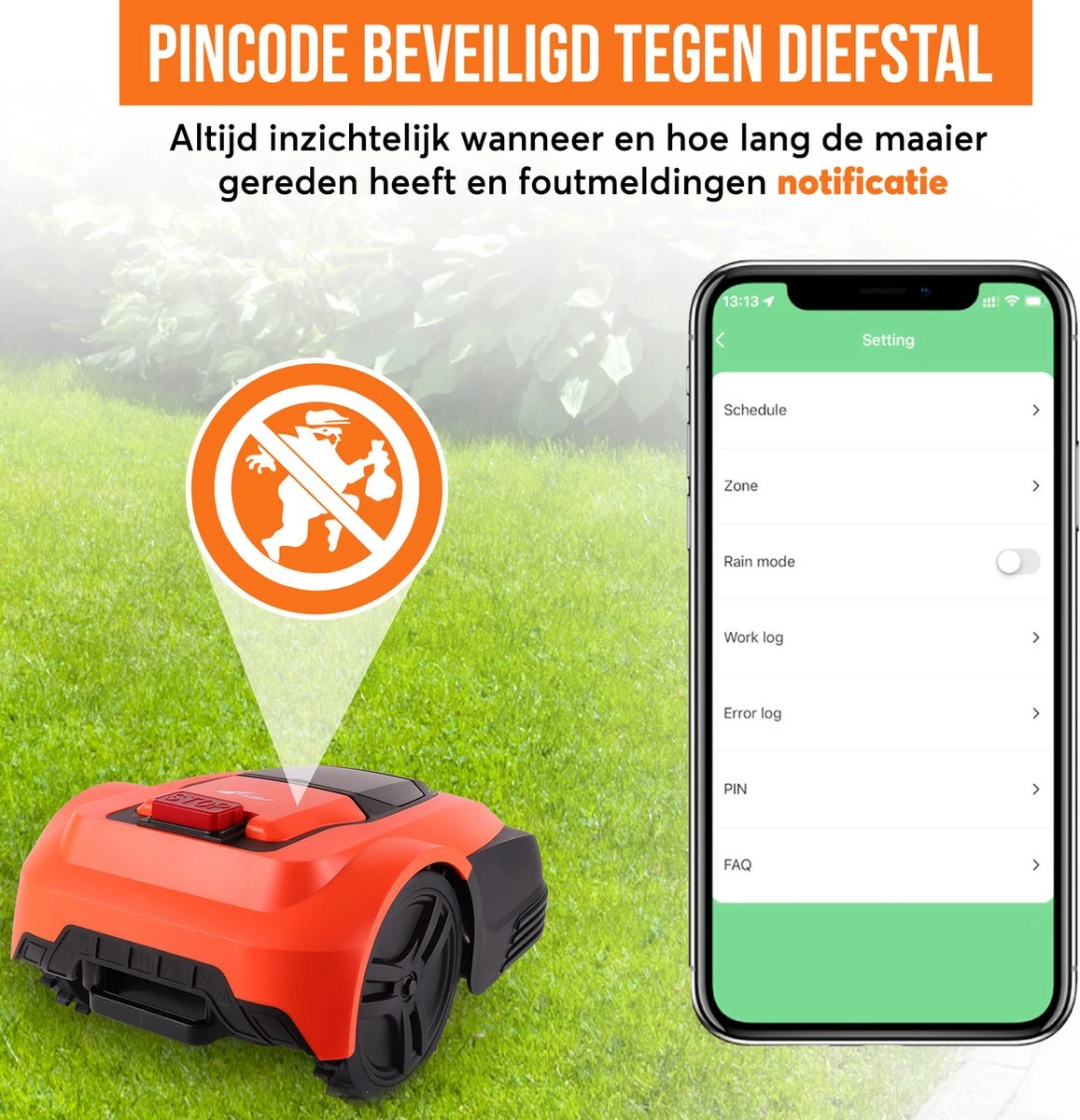 Zoef Robot Robotmaaier Betsie Met APP <1400 M2 6 Zoef Robot Robotmaaier Betsie Met APP <1400 M2 - Afbeelding 6