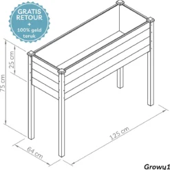Needs&wants® Groot Verhoogd Bed Met Poten, Bloembed Van Hout Voor Tuin Balkon Terras, Verhoogd Bed Bloembak Houten Kit Voor Kruiden Groenten Bloemen, Plantenbak Tuinbed Kruidenbed Buiten Outdoor, Bruin -Aanbiedingen Bloeiruimte Winkel 1190x1200