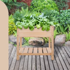 Esschert Design Kweekbak | Kweektafel | Moestuintafel | Inclusief 6 Plantenstekers | 40,6 X 78,8 X 78 Cm (lxbxh) | Naturel -Aanbiedingen Bloeiruimte Winkel 1197x1200 3