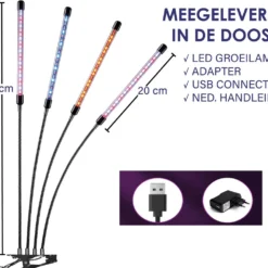 Forgoods Kweeklamp LED Full Spectrum - Groeilamp - 40 Watt - Automatische Timer 3-9-12 Uur - Inclusief Adapter -Aanbiedingen Bloeiruimte Winkel 1200x1008
