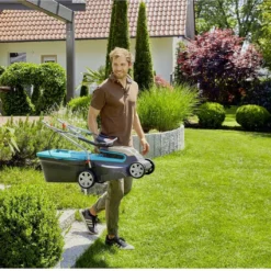 GARDENA - PowerMax 32/36V P4A Ready To Use Set - Grasmaaier (gemotoriseerd) - Maaihoogte 60mm - Snijbreedte 32 Cm -Aanbiedingen Bloeiruimte Winkel 1200x1057