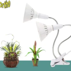 Ortho® - WW 200 LED Warm Wit Groeilamp - Bloeilamp - Kweeklamp - Grow Light - Groei Lamp (met 2 Upgraded 200 LED Warm Wit Lampen) - 2 Flexibele Lamphouders - Spotje Met Klem - 2x -Aanbiedingen Bloeiruimte Winkel 1200x1058