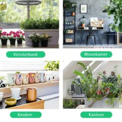 Ortho® - LED Groeilamp - Wit Licht - Bloeilamp - Kweeklamp - Full Spectrum - Grow Light - Groei Lamp (met 3 Lampen) Met Flexibele Lamphouder - Hoge Lichtintensiteit - Klem Spotje - 3x -Aanbiedingen Bloeiruimte Winkel 1200x1066