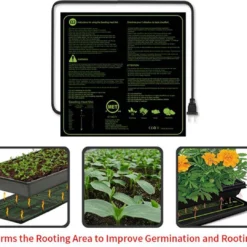Merkloos Kweekmat - Verwarmingsmat Planten - 52 X 52 Cm - Zaden - Stekjes - Kiemen - Ook Geschikt Voor Onder Terrariums - Spat Waterdicht - 45 Watt- Zonder Regelaar -Aanbiedingen Bloeiruimte Winkel 1200x1080