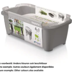 Moestuinbak Kweektafel Respana Planter High Set 77x39x82cm ANTRACIET Prosperplast -Aanbiedingen Bloeiruimte Winkel 1200x1082