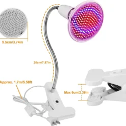 Merkloos Led Kweeklamp - Groeilamp - Bloeilamp Voor Planten - E27 Fitting - 200 LEDS - Met Klemhouder -Aanbiedingen Bloeiruimte Winkel 1200x1125