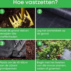 YUGN 21 M2 Anti Worteldoek Duurzaam Gronddoek En Bodembedekker 4.2 Bij 5 Meter - Ideale Onkruidbestrijding - Tevens Wortelbegrenzer En Tuinbestrating En Grondzeil - 4.2x5 Meter - Cadeau Tip -Aanbiedingen Bloeiruimte Winkel 1200x1140 1