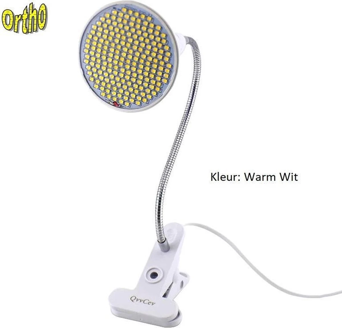 Ortho® - WW 200 LED Warm Wit Groeilamp - Bloeilamp - Kweeklamp - Grow Light - Groei Lamp (met 1 Upgraded 200 LED Warm Wit Lamp) - 1 Flexibele Lamphouder - Spotje Met Klem - 1x 1 Ortho® - WW 200 LED Warm Wit Groeilamp - Bloeilamp - Kweeklamp - Grow Light - Groei Lamp (met 1 Upgraded 200 LED Warm Wit Lamp) - 1 Flexibele Lamphouder - Spotje Met Klem - 1x