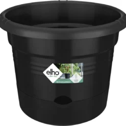 Elho Green Basics Tomaten Pot 33 - Bloempot Voor Buitenkweken En Oogsten - Ø 33.5 X H 26.0 Cm - Zwart/Living Black -Aanbiedingen Bloeiruimte Winkel 1200x1165