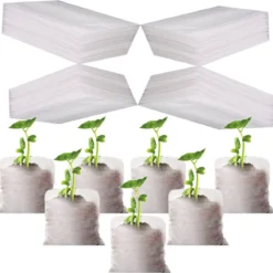 BioGrow | Milieuvriendelijke Groeipotjes | 20 Stuks | Ø7x9cm | Biologisch Afbreekbaar | Gemaakt Van Bamboe | Ideaal Voor Stekken, Zaaien En Groeien | Geschikt Als Turfpotjes, Stekzakjes, Groeibakjes En Zaaibakjes