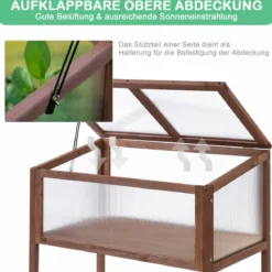 Outsunny Verhoogd Frame Van Hout Koude Kas Kruidenbed Voor Tuin Balkon Bruin Hout Pc-plaat 845-472 -Aanbiedingen Bloeiruimte Winkel 1200x1175