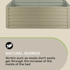 Blumfeldt High Grow Straight Kweekbak - Kweektafel - Moestuinbak 180 X 90 Cm - Werkhoogte 60 Cm - Inhoud 970 L - Staal - Zilver -Aanbiedingen Bloeiruimte Winkel 1200x1177