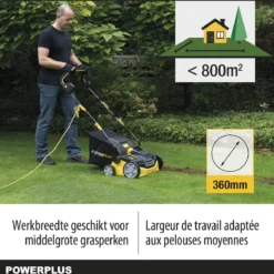 Powerplus POWXG7516 Elektrische Verticuteermachine - Mos Verwijderaar - 1800W - 360mm Maaibreedte- 45L Opvangbak - Incl. Gazonbeluchter/grasbeluchter -Aanbiedingen Bloeiruimte Winkel 1200x1177 5
