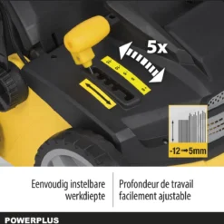 Powerplus POWXG7516 Elektrische Verticuteermachine - Mos Verwijderaar - 1800W - 360mm Maaibreedte- 45L Opvangbak - Incl. Gazonbeluchter/grasbeluchter -Aanbiedingen Bloeiruimte Winkel 1200x1179 4