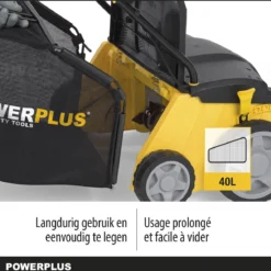 Powerplus POWXG7513 Elektrische Verticuteermachine - Mos Verwijderaar - 1400W - 320mm Maaibreedte - 45L Opvangbak - Incl. Gazonbeluchter/grasbeluchter -Aanbiedingen Bloeiruimte Winkel 1200x1179 5
