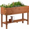 Moestuinbak Moestuintafel Oppottafel Kweektafel Plantentafel FSChout 117x40x80cm - Bruin