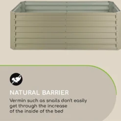 Blumfeldt High Grow Straight Kweekbak - Kweektafel - Moestuinbak 180 X 90 Cm - Werkhoogte 60 Cm - Inhoud 970 L - Staal - Zilver -Aanbiedingen Bloeiruimte Winkel 1200x1183 2