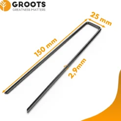 Premium Gronddoekpennen 50 St. - 15cm Lang - 2,5cm Breed - 3mm Dik - Verzinkt Staal - Anti-Worteldoek - Grondanker - Haring - Gronddoekhaak - Grondhaken - Groots -Aanbiedingen Bloeiruimte Winkel 1200x1191 3