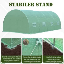 OUTSUNNY Tunnelkas 300x600 Gegalvaniseerde Metalen Buizen, Kweekkas, Hobbykas, Serre -Aanbiedingen Bloeiruimte Winkel 1200x1193 3