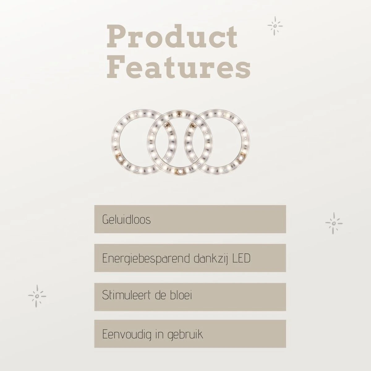 A Sunny Day Kweeklamp LED Ring Wit Licht - 3 Ringen - Groeilamp Voor Planten - Zonlicht Lamp - Grow Light 2 A Sunny Day Kweeklamp LED Ring Wit Licht - 3 Ringen - Groeilamp Voor Planten - Zonlicht Lamp - Grow Light - Afbeelding 2