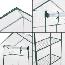 Tuinkas Hoorn Met 4 Planken 140x73x195 Cm Transparant -Aanbiedingen Bloeiruimte Winkel 1200x1200 143