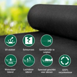 Moorland Gardur - Anti Onkruiddoek Tuin 2m X 5m (20m²) Zwart - Antiworteldoek UV-licht Bestendig, Waterdoorlatend Voor Tuin, Terras & Bloembed -Aanbiedingen Bloeiruimte Winkel 1200x1200 149
