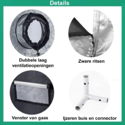 Bolture Kweektent Compleet - Growbox - Growtent - Inclusief Kweeklamp LED Full -Aanbiedingen Bloeiruimte Winkel 1200x1200 164