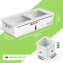 Kruidenpot Met Bewateringssysteem - Wit - Kruidenbak - Kweekbak - Plantenbak -Aanbiedingen Bloeiruimte Winkel 1200x1200 270