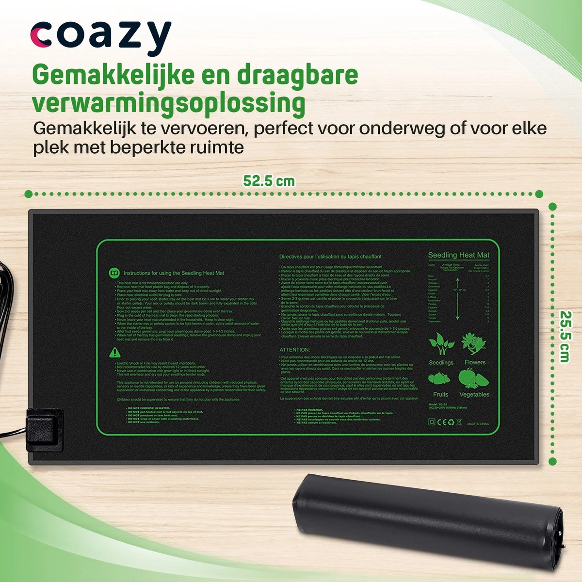 2x Verwarmingsmat Planten | Warmtemat 25,5x52,5 Cm Plant - Kweekmat - Propagator - Kweektent - Zaden - Stekjes - Kiemen - Ook Geschikt Voor Onder Terrariums - Spat Waterdicht 8 2x Verwarmingsmat Planten | Warmtemat 25,5x52,5 Cm Plant - Kweekmat - Propagator - Kweektent - Zaden - Stekjes - Kiemen - Ook Geschikt Voor Onder Terrariums - Spat Waterdicht - Afbeelding 8