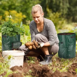 Relaxdays Kweekzak Aardappelen - Set Van 3 - Plantzak - 38 L - Handgrepen - Donkergroen -Aanbiedingen Bloeiruimte Winkel 1200x1200 283