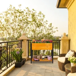 Relaxdays Moestuinbak Op Poten - Moestuintafel Hout - Kruidenbak - Kweektafel - Tuin -Aanbiedingen Bloeiruimte Winkel 1200x1200 291