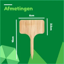Tomassio® Plantenlabels - 100% Natuurlijk Bamboe - 20 Stuks Met Watervaste Stift - Eco Vriendelijk - Moestuin - Steeketiketten - Moestuin Bordjes - Plantlabel - Plantlabel Met Watervaste Zwarte Fineliner - Plantensteker - Plantenlabels Buiten -Aanbiedingen Bloeiruimte Winkel 1200x1200 303