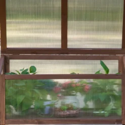 Outsunny Verhoogd Frame Van Hout Koude Kas Kruidenbed Voor Tuin Balkon Bruin Hout Pc-plaat 845-472 -Aanbiedingen Bloeiruimte Winkel 1200x1200 328