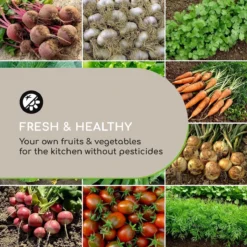 Blumfeldt High Grow Straight Kweekbak - Kweektafel - Moestuinbak 180 X 90 Cm - Werkhoogte 60 Cm - Inhoud 970 L - Staal - Zilver -Aanbiedingen Bloeiruimte Winkel 1200x1200 340