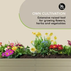 Blumfeldt High Grow Straight Kweekbak - Kweektafel - Moestuinbak 180 X 90 Cm - Werkhoogte 60 Cm - Inhoud 970 L - Staal - Zilver -Aanbiedingen Bloeiruimte Winkel 1200x1200 343