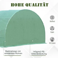 OUTSUNNY Tunnelkas 300x600 Gegalvaniseerde Metalen Buizen, Kweekkas, Hobbykas, Serre -Aanbiedingen Bloeiruimte Winkel 1200x1200 417