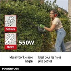 Powerplus POWEG40100 Elektrische Heggenschaar - 550W - Snoeien En Knippen - Zwaardlengte 560mm - Mesafstand 16mm - Haagschaar Voor Tuinonderhoud -Aanbiedingen Bloeiruimte Winkel 1200x1200 533