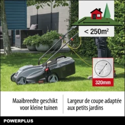 Powerplus POWEG63703 Elektrische Grasmaaier - Grasmachine Voor Kleine Tuin - 1000 W - 32cm Maaibreedte - 30L Opvangbak - Verstelbare Maaihoogte -Aanbiedingen Bloeiruimte Winkel 1200x1200 563
