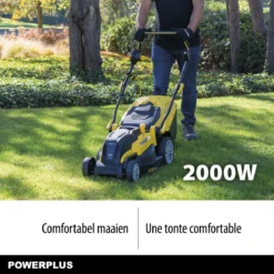 Powerplus POWXG6281 Elektrische Grasmaaier - Grasmachine Voor Middelgrote En Grote Tuin - 2000W - Maaibreedte 420mm - Verstelbare Maaihoogte - Mulching Functie - Incl. 40L Opvangbak -Aanbiedingen Bloeiruimte Winkel 1200x1200 709