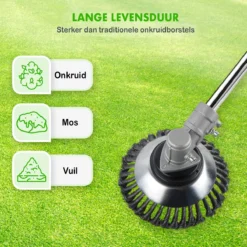 Merkloos SlimShop Onkruidborstel - Bosmaaier Grastrimmer - Onkruid - Onkruidkrabber - Voegenborstel - Onkruidverwijderaar - Max 10.000 Toerental P/m - 20CM -Aanbiedingen Bloeiruimte Winkel 1200x1200 781