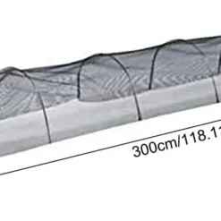 Merkloos Kweektunnel Met Zwart Gaasnet - 300x45x45 Cm -Aanbiedingen Bloeiruimte Winkel 1200x456